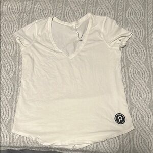 Pure Barre Lululemon White Short Sleeve T-Shirt